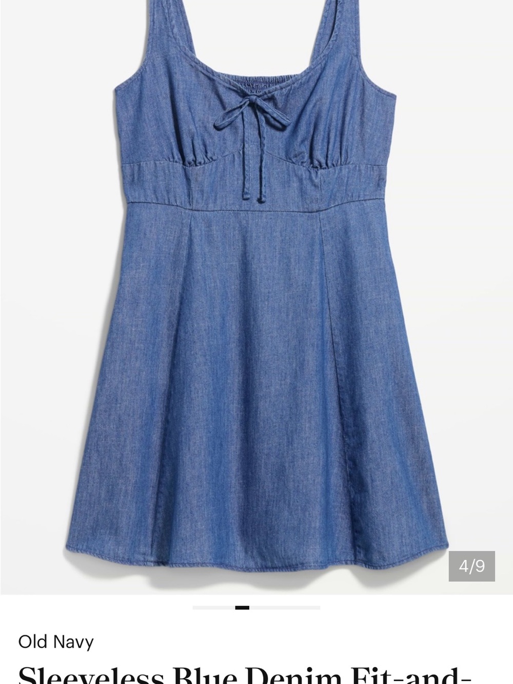 Denim Fit and Flare Mini Dress